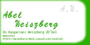 abel weiszberg business card